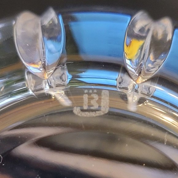 Vintage Lead‎ Crystal Round Sphere Floral Posy Bowl Vase Cut Decor Accent - Picture 7 of 8